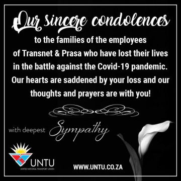 COVID-19: #UNTU IS DEEPLY SADDENED ABOUT THE LOSS OF ITS MEMBERS