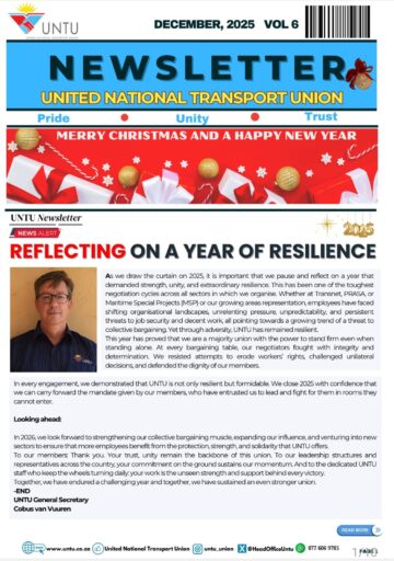 UNTU NEWSLETTER VOL 6: DECEMBER ISSUE
