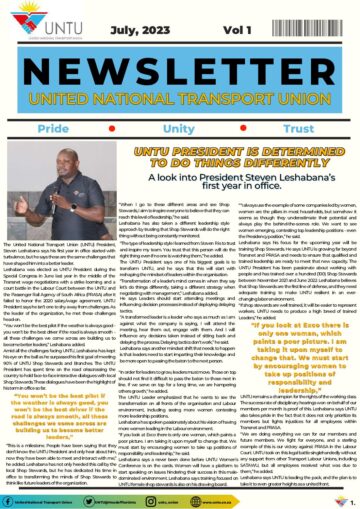 UNTU Newsletter Vol 1: July 2023