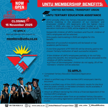 UNTU BENEFITS: TERTIARY EDUCATION ASSISTANCE BENEFIT
