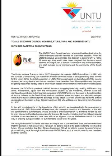 UNTU BIDS FAREWELL TO UNTU PALMS